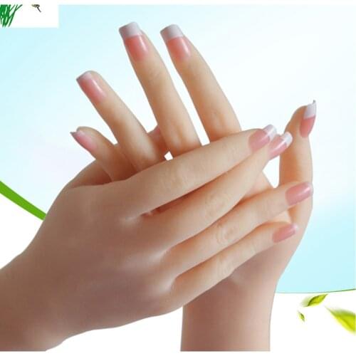 1:1 Lifesize Silicon Gel Female Hand Model Nail Art Practice Manicure Training Bracelet Jewelry Ring Display Prop Lab Supplies