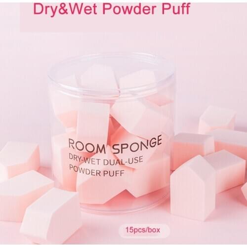 15pcs/Box Cosmetics Puff Dry&Wet Enlarged Big By Water Sponge for Makeup Face Powder BB&CC Cream Womens Cosmetics Beauty Tools