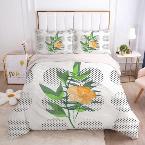 2/3pcs Duvet cover set pillow case Bedding set Queen King Euro Bed linens 220x240 140x200 240x260 Bed set Eastey nordic flower
