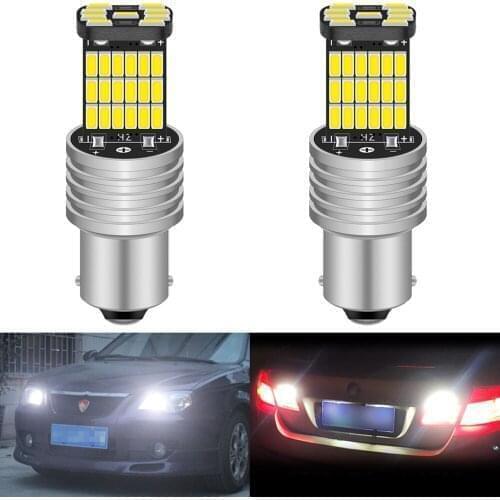 2x Canbus BA15S P21W 1156 LED Error Free Car Reverse Light Bulb For VW Passat CC Jetta Golf 3 4 2001-2010 Auto Lamp White 6500K