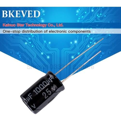 20PCS 25V1000UF 10*17mm 1000UF 25V 17*10 Electrolytic capacitor New original