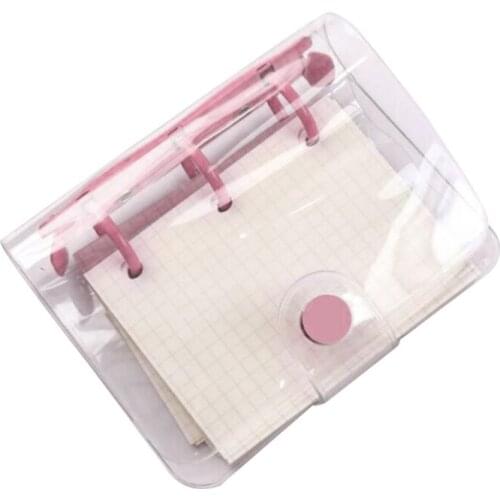 3 Holes Mini PVC Loose Leaf Transparent Diary Notebook Pocket Traveler Planner Office Supplies