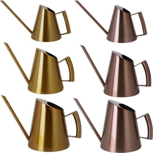 400/900/1500ml Stainless Steel Watering Can Garden Flower Plants Long Mouth Sprinkling Pot