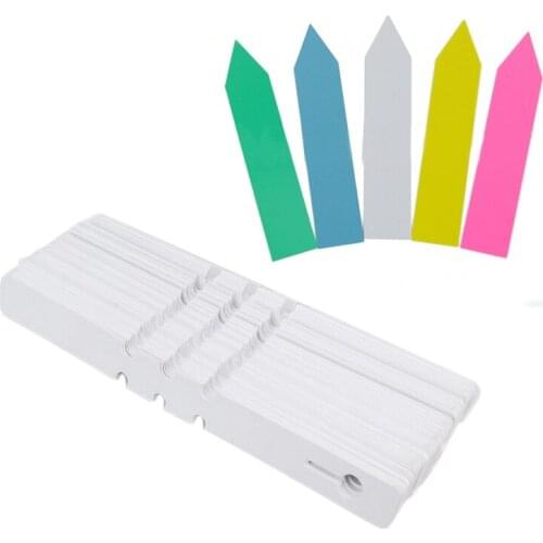700 Pcs Plastic Plant Tree Tags Nursery Garden Lables Wrap Around Hanging Tags, White 2X20cm & 5 Colors 2X10cm