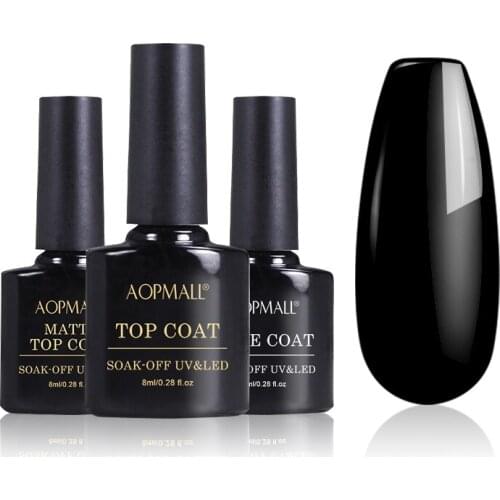 AOPMALL® 8ml Base Coat& Top Coat&Matte Top Coat Nail Tool Set Hybrid Varnish Set For DIY Manicure Nails Art Kit