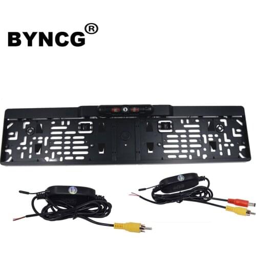 Car Wireless Rear View Camera EU License Plate Frame Reverse Waterproof BackUp Front Night Vision IR for Paking Monitor Mirror