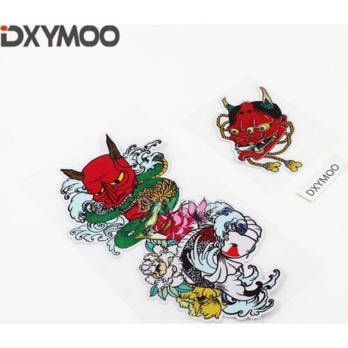 Car Styling Motorcycle Sticker Ukiyo-e Tattoo Japanese Style Sticker for Prajna Koi Qinglong Lotus Spray Element