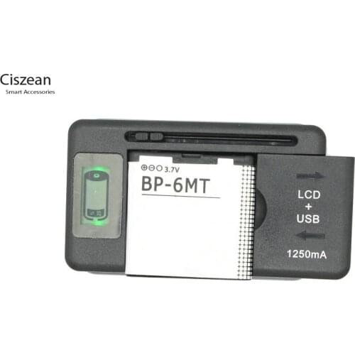 Ciszean 1x BP-6MT / BP 6MT / BP6MT Replacement Battery For Nokia 6720 5610 6110 6720C E51 N78 N82 N81 1050mAh + LCD Charger