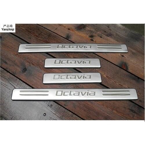 For 2007-2012 Skoda Octavia Stainless Steel Scuff Plate / Door Sill car accessories