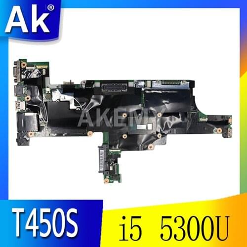 FOR Lenovo Thinkpad T450S laptop motherboard AIMT1 NM-A301 i5 5300U CPU RAM 4GB 100% test work FUR 00HT748
