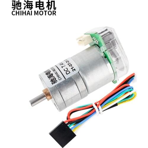 ChiHai Motor CHR-GM25-310T PHL DC7.4V 360PPR 2100RPM 25mm Micro Gear Motor Reduction Gear Incremental Encoder Motor For Diy