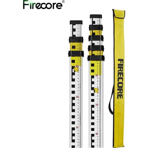 FIRECORE Aluminum Alloy 3M/5M High Precision Tower Ruler For Rotary Laser/Automatic Optical Level (FLR300A/FLR500A)
