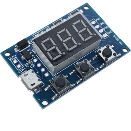 Signal Generator DC 2CH PWM Pulse Adjustable Module Duty Cycle Square Wave Generating LED Display Board DC 5V 12V 24V 1Hz-150KHz