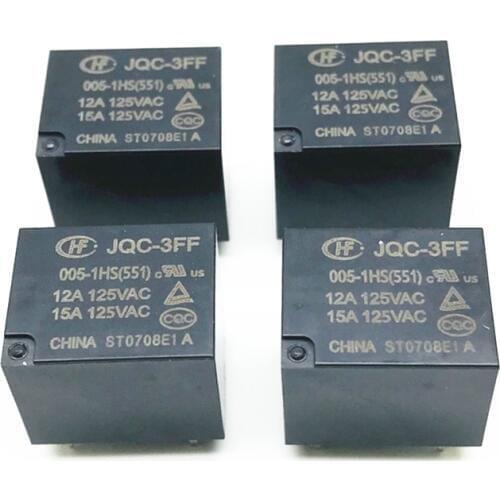 Relay HF3FF-JQC-3FF- 5VDC-1HS 12VDC-1HS 9VDC-1HS 24VDC-1HS(551) DIP4 5V 12V 24V DC