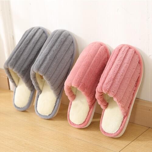 Cotton Slippers Home Indoor Shoes Thick Floor Furry Couples Cotton Slippers Mens House Slippers Women Shoes Mens House Shoes
