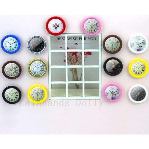 Dollhouse Mini Fashion Simulation Hanging Clock Model for Dollhouse Furniture Decorative Accessories
