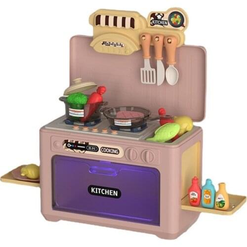 Multifunctional Children Play House Toys Simulation Kitchenware Spray Microwave Oven Kitchen Toys Baby Pretend Toys Gifts