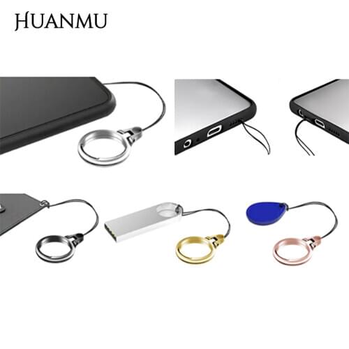 Mobile Phone Ring Lanyard Short Female Simple Universal Mobile Phone Metal Holder Suitable For Apple Android Anti-Drop