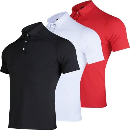 2021 The New Summer Golf Shirts Men Short Sleeve T Shirt Golf Training Team T Shirt Outdoor Breathable Golf Wear Casual Top