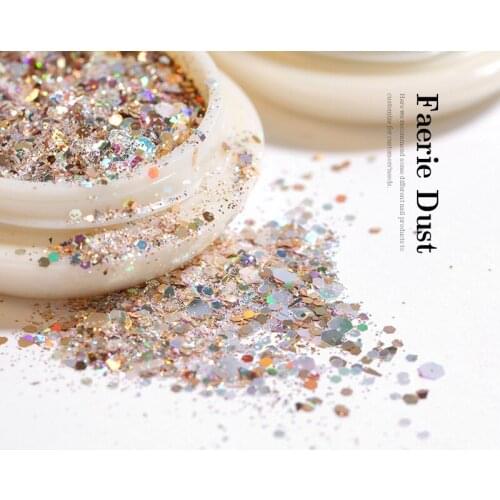 12 color latest manicure art 3D blend modeling sequins UV gel sequins powder DIY dust sequins sequins manicure decoration