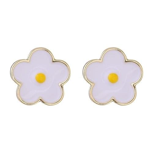 New Japan And South Korea Simple Flowers Mini Small Girl Small Fresh Earrings Earrings Womens Wholesale