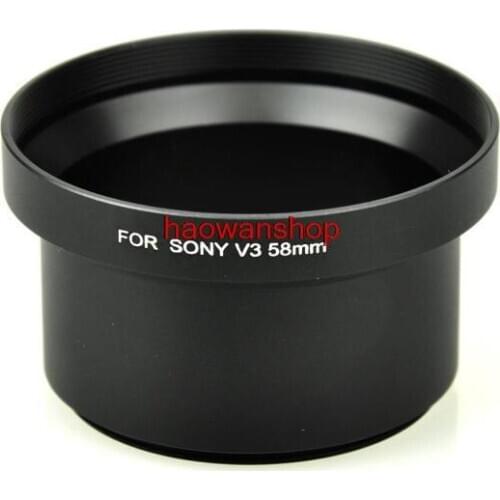 58mm 58 mm filter mount Lens Adapter Tube Ring for sony v3 camera