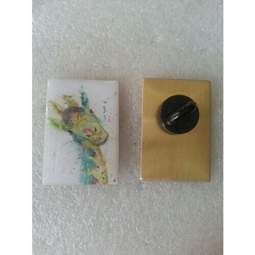 Custom design printing pins with epoxy