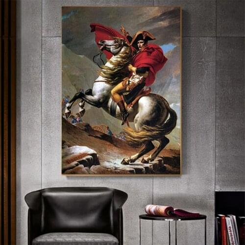 The Great French Emperor Napoleon Bonaparte Portrait Canvas Paintings Vintage Kraft Poster Coated Wall Stickers Home Decoration