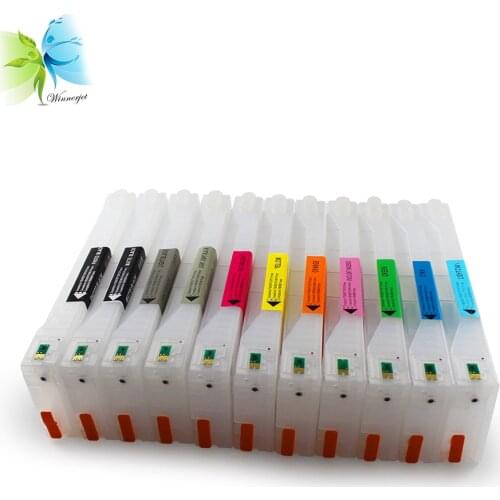 WINNERJET 700ml T6361-T6369 T636A T636B Empty Refillable Ink Cartridge with Auto Restet Chip for Epson Pro 7900 9900 Printer