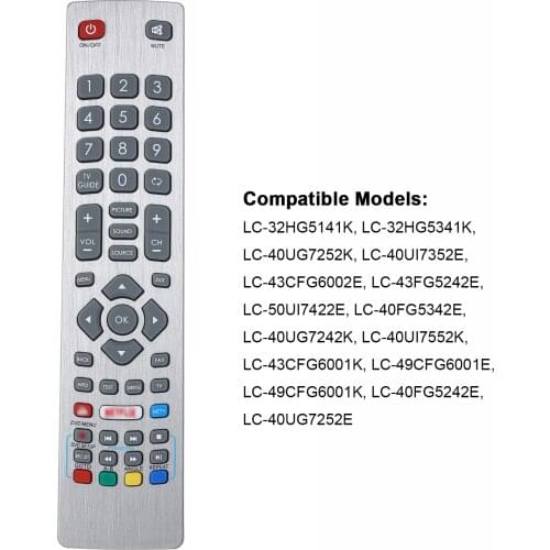 TV Remote Control Replacement for Sharp Aquos Remote Controller Smart Replacement Portable Size Easy to Grab with 3D Button