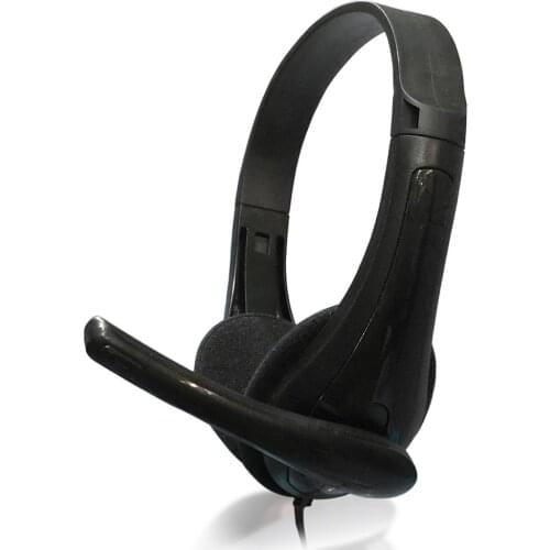 3.5mm Stereo Headphone with Mic ABS Deep Bass Noise Reduction Over-Ear Headset Headphone For PC Computer Wired Gaming Earphone