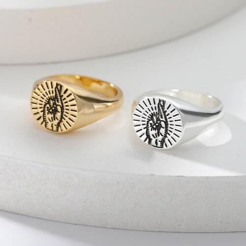 Punk Love You Gesture Finger Rings For Women Friend Unique Geometry Couple Ring Marking Goth Birthday Jewelry 2021 BFF Anillos