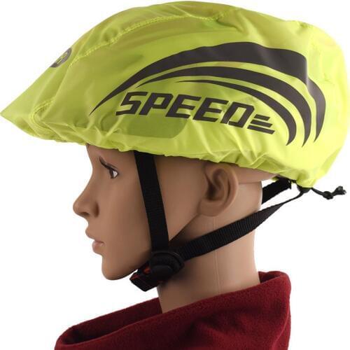 High Visibility Universal Size Bike Bicycle Waterproof Helmet Cover With Reflective Stripes
