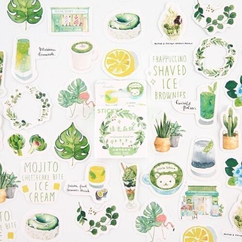 Green forest Decorative Stationery mini Stickers set Scrapbooking DIY Diary Album Stick Lable Kawaii Stationery