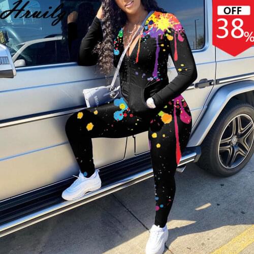 Women 2 Piece Set Fashion Tie Dye Autumn Long Sleeve Zipper Tops Full Length Pants Set Female Lounge Wear Two Piece Outfits