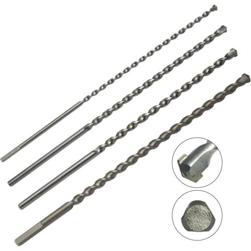 Long Masonry Drill Bit 6 8 10 12 mm Tungsten Carbide Tip Concrete Drilling Bits Triangle Shank Power Tool Accessories