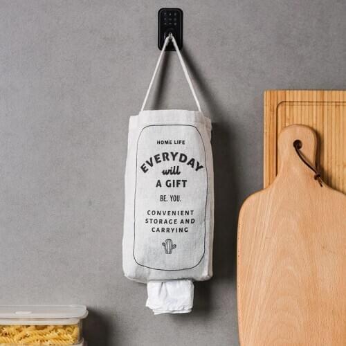 1 Pcs Home Bedroom Bathroom Hanging Environmental Garbage Storage Bag Wall-Mounted Debris Wardrobe Storage Bag Kitchen Organizer