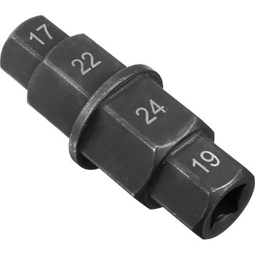 1pc 17 19 22 24mm Front Wheel Repair Wrench Mini Motorcycle Hub Axle Socket Adapter Bike Spindle Hand Driver Tool