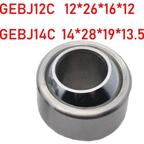 1PC Radial Spherical Plain Bearing Maintenance-free Ball Head Joint GEBJ12C 12*26*16*12 GEBJ14C 14*28*19*13.5 MM