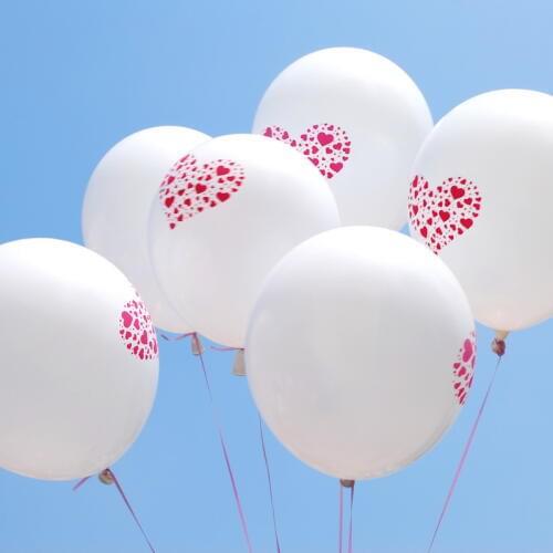 100pcs/lot 12inch Latex Pearl Balloons Wedding Decoration Heart Printed Balloons Love Balloon for Birthday Party Supplies Balons