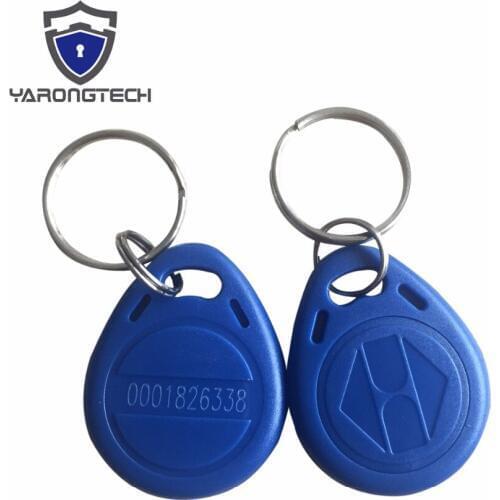 100pcs 125Khz TK4100 Unique ID Proximity ABS Waterproof blue RFID Tag,rfid key,rfid Keyfob for Access control