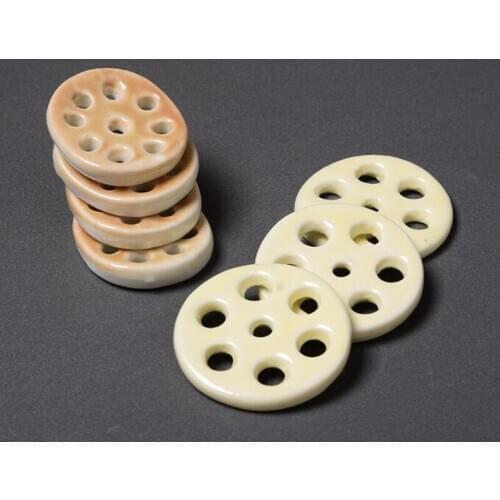 2pcs/set Japanese Style Ceramic Tableware Lotus Root Chopstick Holder Stand Chopstick Spoon Rest Shelf Dinnerware Decoration