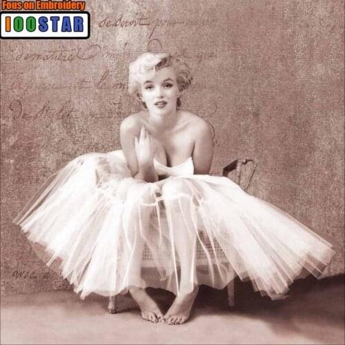 5D Diy Diamond Painting Mosaic Art Needlework Marilyn Monroe Picture Of Rhinestone Cross Stitch Diamond Embroidery gifts