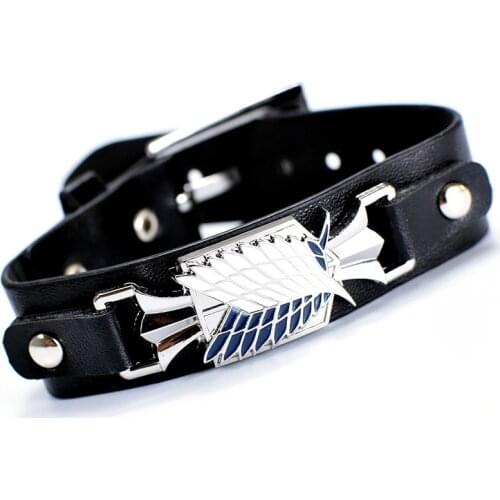 Anime Cartoon Attack-On-Titan Konoha-Sharingan One-Piece Black Butler-Fairy-Tail Death-Note-Bleach Wrist Men Bracelet Jewelry