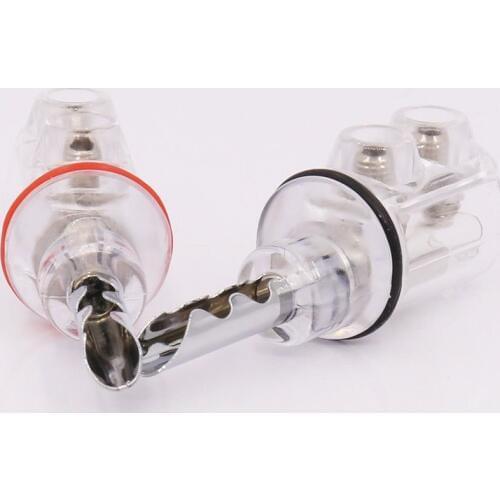 Audio cable Transparent Cover Rhodium plated BFA banana Audio Banana Plug 1Set 4mm for speaker cable