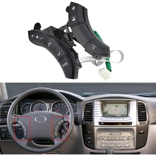 Car Accessories Brand New Black Steering Wheel Controls Switch Button 75B037 For Toyota Highlander Land Cruiser 2003-2007