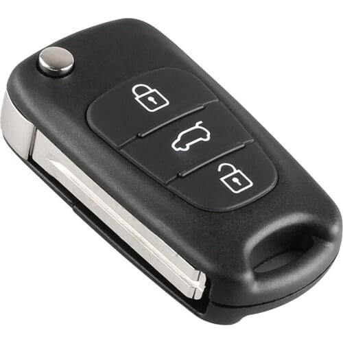 3-keys Car Buttons Flip Cover Durable Folding Remote Key Shell Case Replacement Accessories for Hyundai I20 I30 IX35 I35