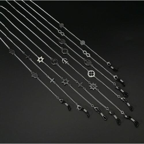 Stainless Steel Sunglasses Mask Chains Lanyard For Women Men Eyeglasses Chains Silver Anti-lost Holder 2021 Fashion Necklace