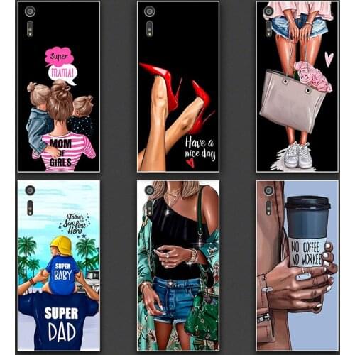 Painted Case For Sony Xperia XZ Case Hard Plastic Cases For Sony XZ F8332 F8331 XR XZS Cover Wildflowers Cute Animal Bags