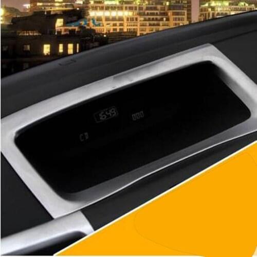 For HONDA CR-V CRV 2012-2016 2pcs ABS Chrome Central Console Navigation Frame Trim